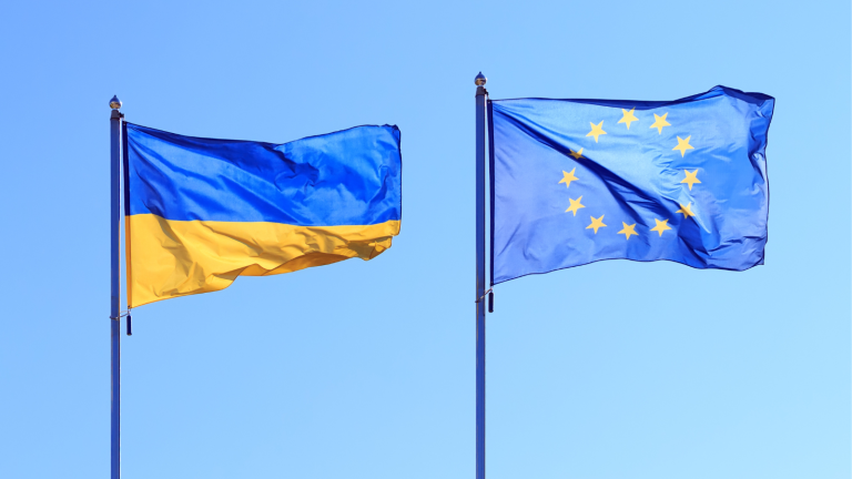 Bandiera Ue Ucraina