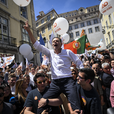 Manifestazione per elezioni in Portogallo