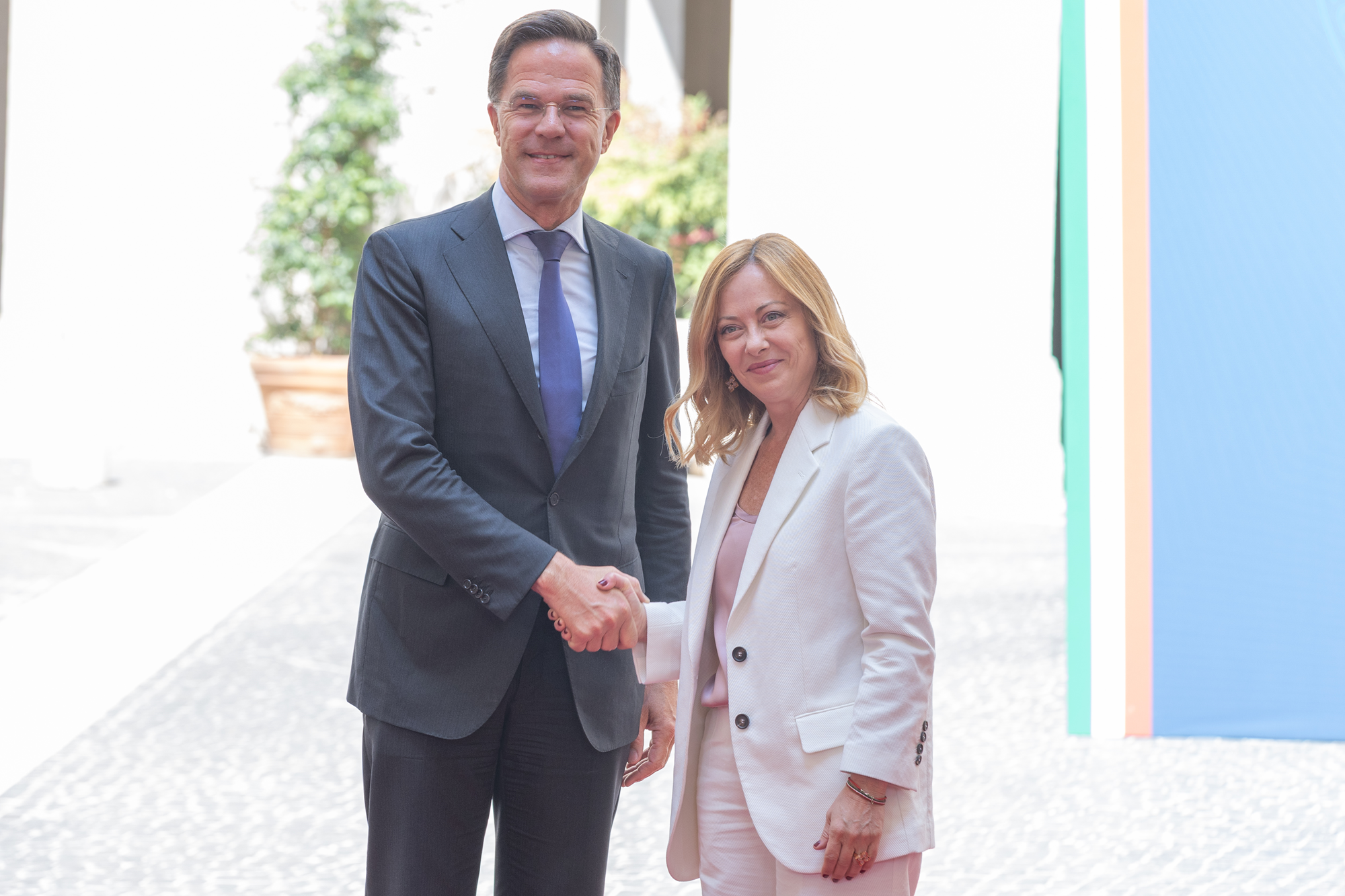 Mark Rutte e Giorgia Meloni