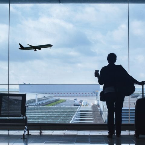 Aeroporto Ragazza Finestrino Canva