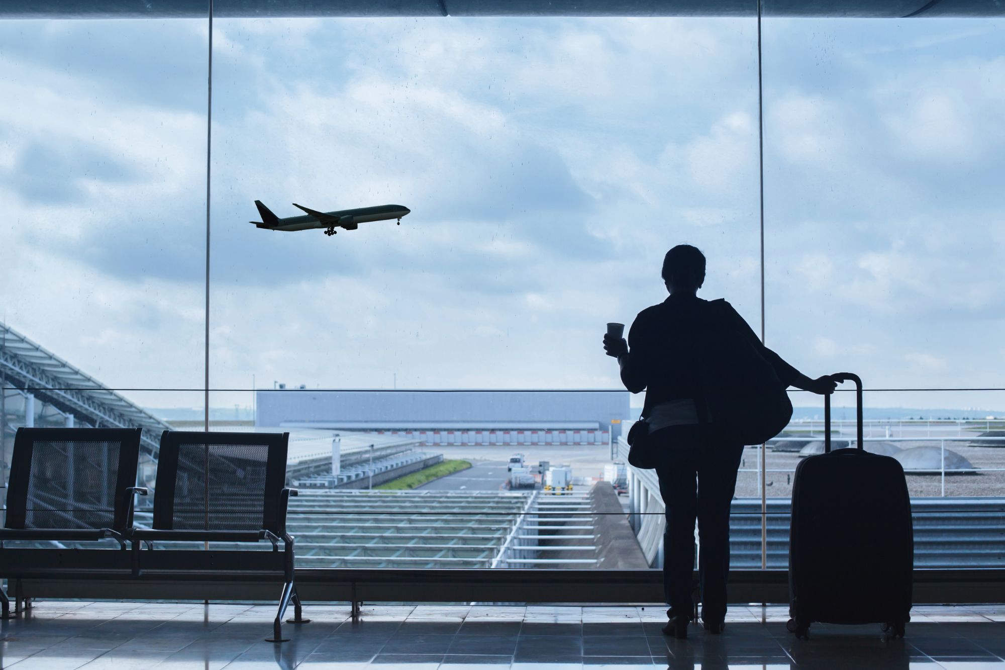 Aeroporto Ragazza Finestrino Canva