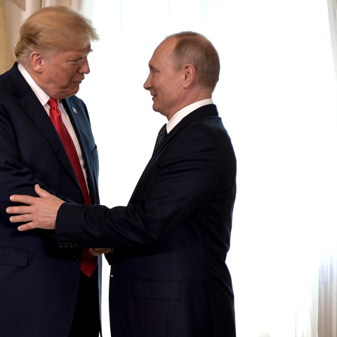 Donald Trump e Vladimir Putin si incontrano nel 2018