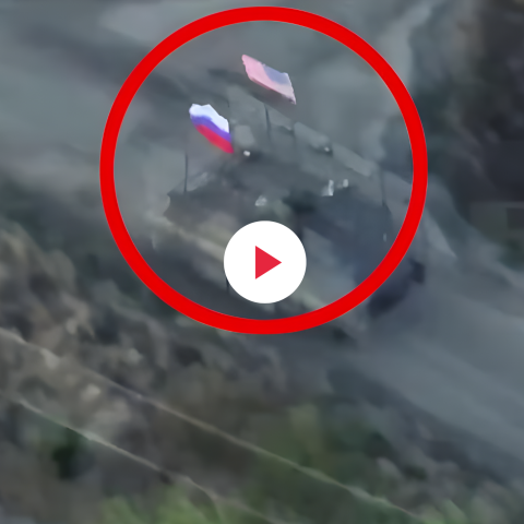 Carro Armato Bandiere Russia Usa