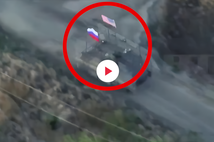 Carro Armato Bandiere Russia Usa