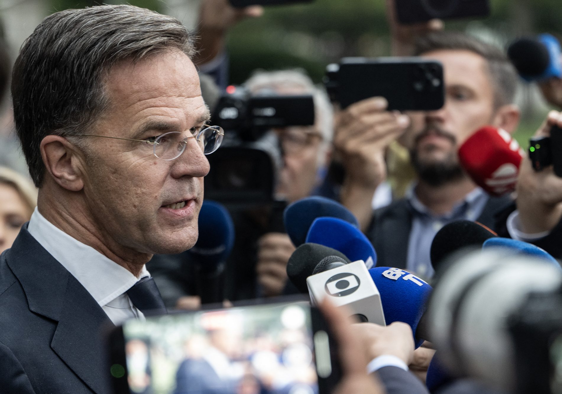 Il segretario generale della Nato Mark Rutte (Andrew Caballero-Reynold/Afp)
