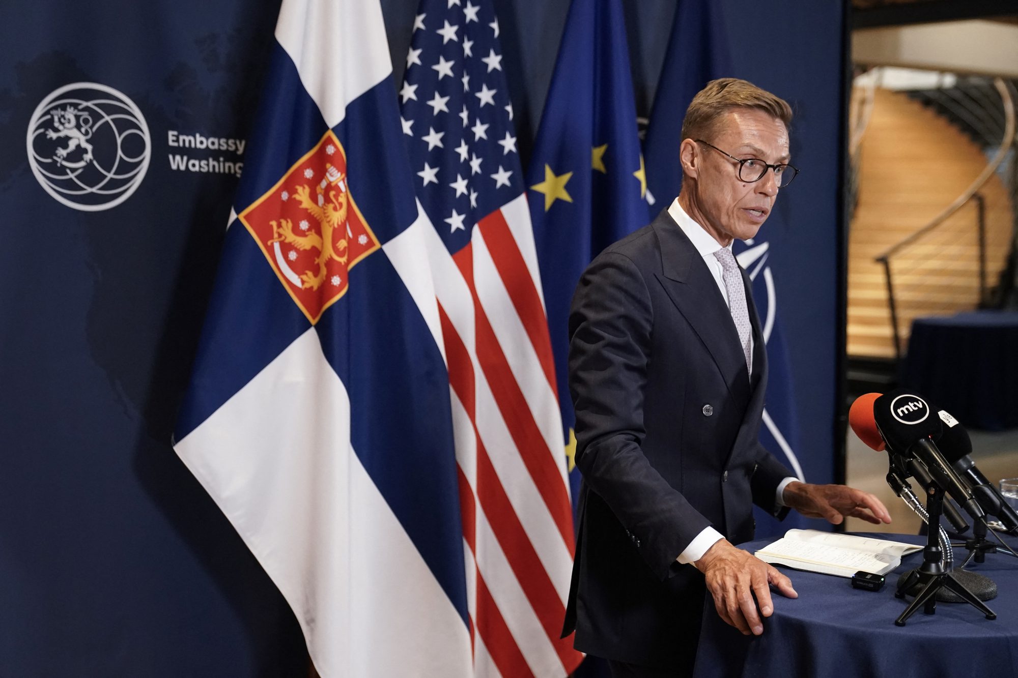 Il presidente finlandese Alexander Stubb (Oliver Contreras/Afp)