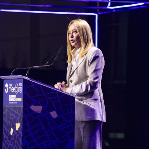 Giorgia Meloni al Meeting di Rimini 2025