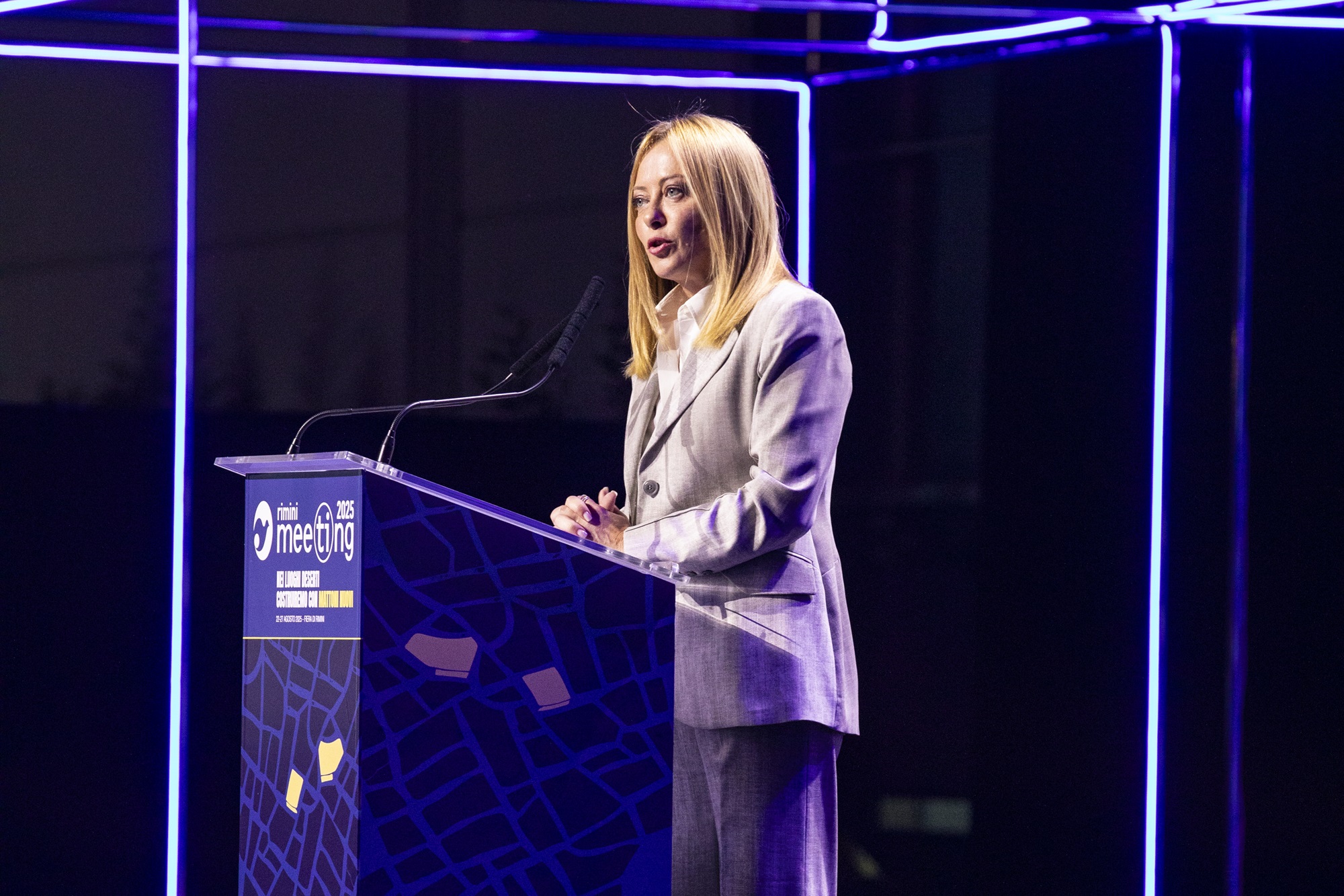 Giorgia Meloni al Meeting di Rimini 2025