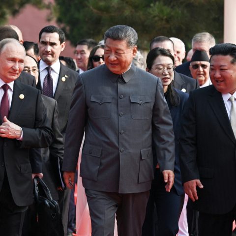 Xi Jinping Vladimir Putin Kim Jong Un Parata Militare Cina Afp Sputnik