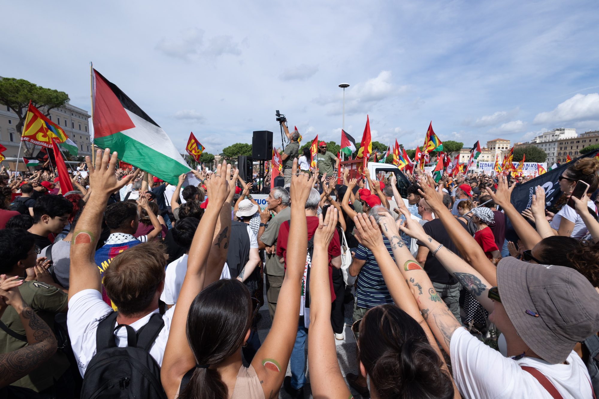 Roma, Sciopero Generale Per La Palestina