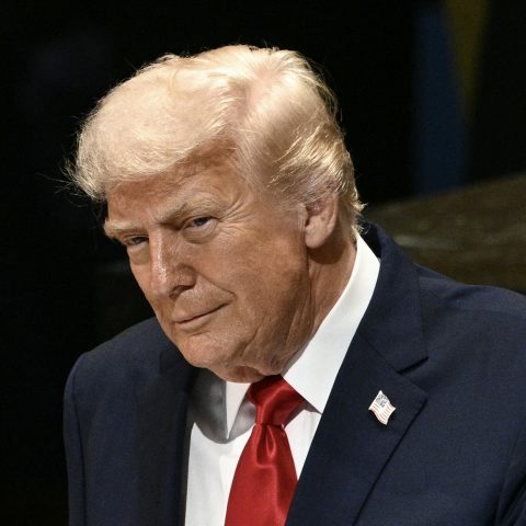 Il presidente Donald Trump all'Assemblea Generale delle Nazioni Unite (Afp)