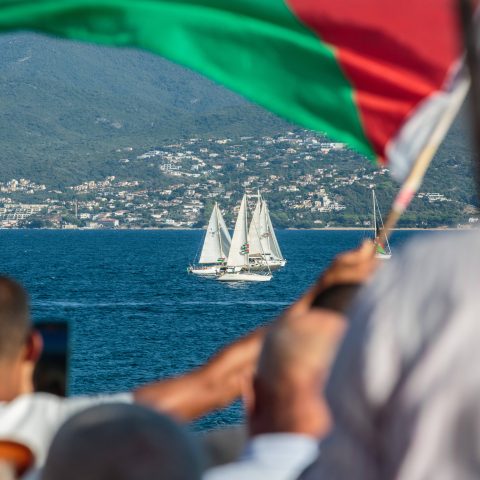 Imbarcazioni si uniscono alla Global Sumud Flotilla (Ipa/Fotogramma)