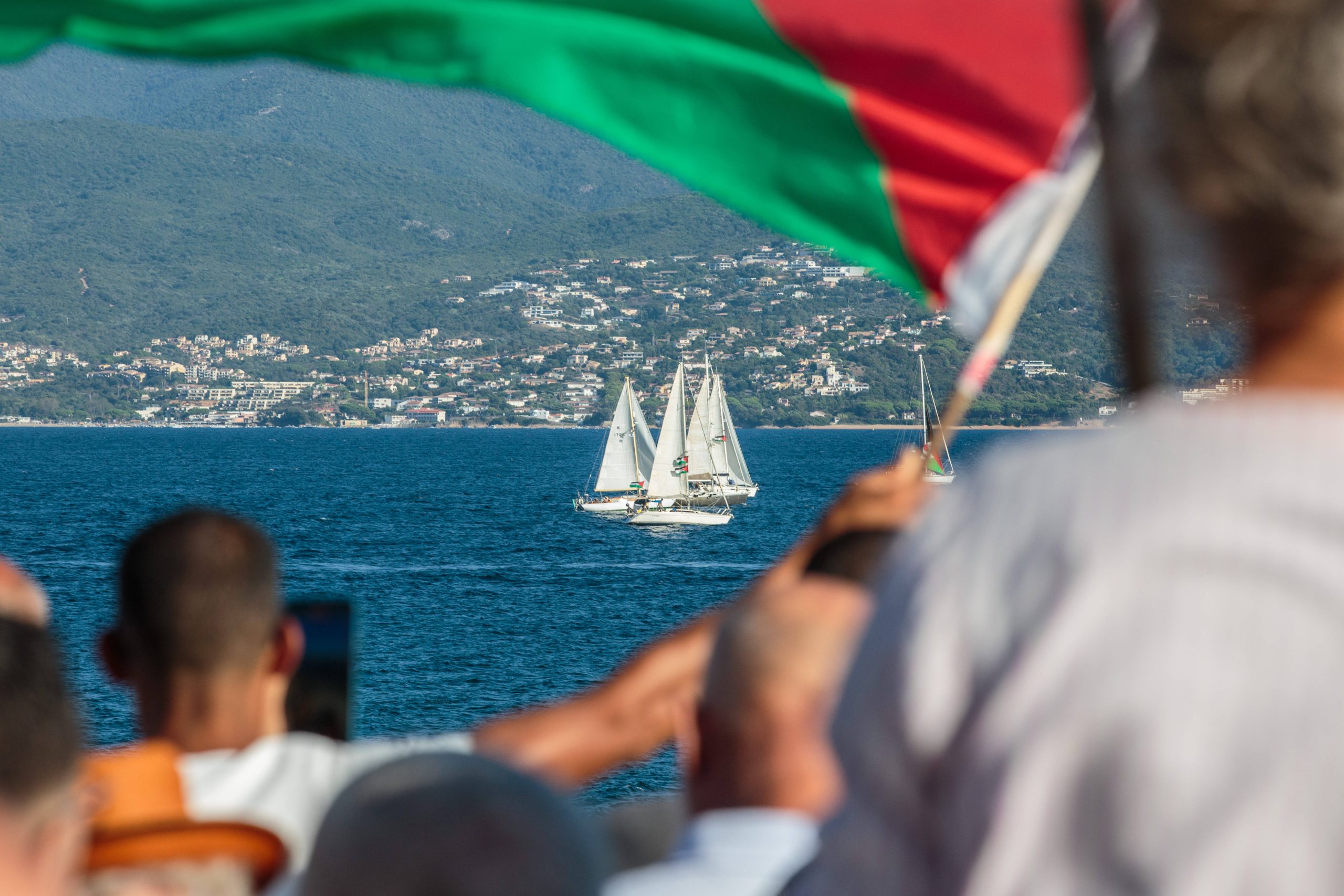 Imbarcazioni si uniscono alla Global Sumud Flotilla (Ipa/Fotogramma)