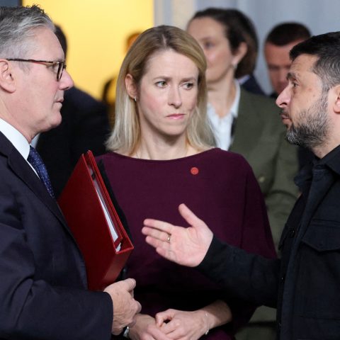 Starmer Kallas Zelensky Afp