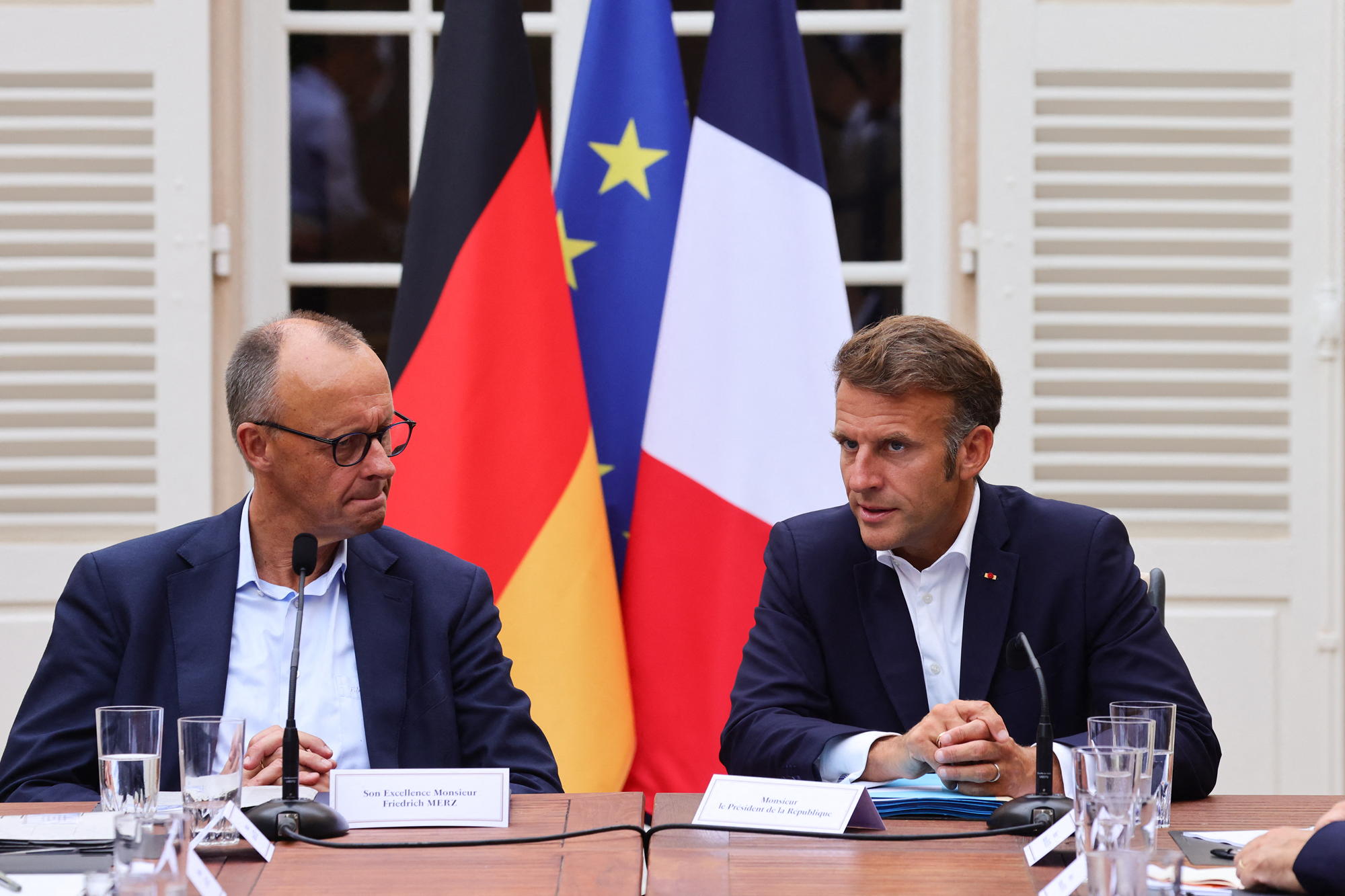 Friedrich Merz ed Emmanuel Macron