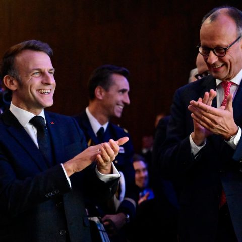 Macron Merz Digital Summit Afp