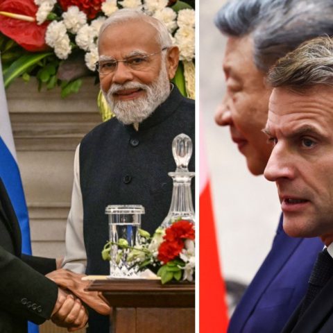 Putin Modi Xi Macron Afp