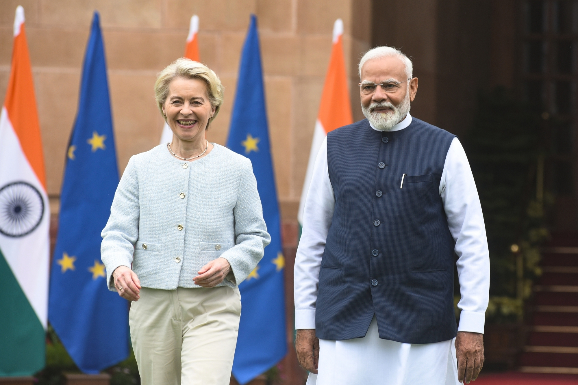 Von der leyen e narendra modi febbraio 2025 ipa ftg
