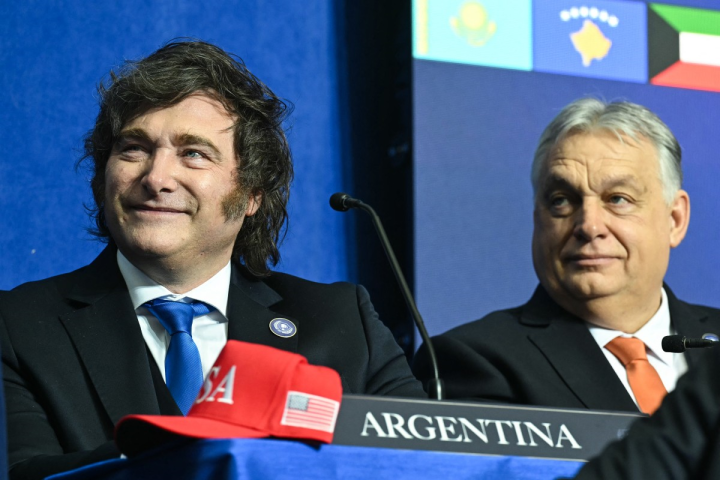 Il presidente argentino Javier Milei e il premier ungherese Viktor Orbán al Board of Peace