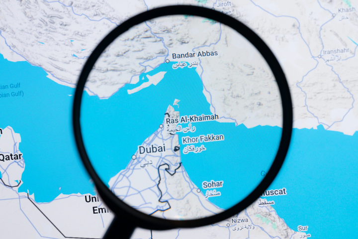 Lo Stretto di Hormuz su mappa