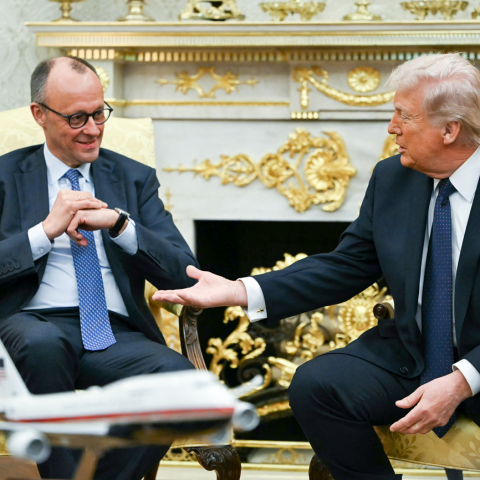 Merz friedrich trump donald studio ovale afp