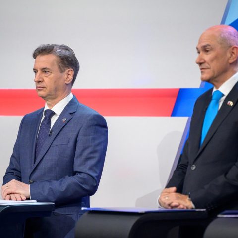 Robert Golob e Janez Janša