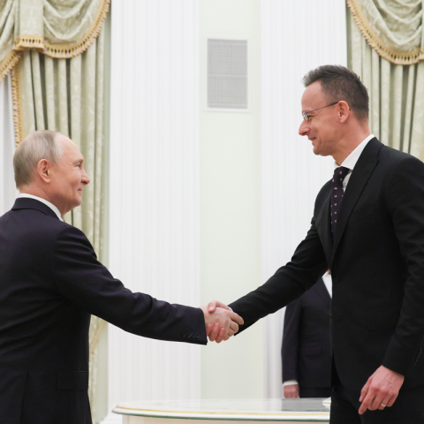 Vladimir Putin e Peter Szijjarto