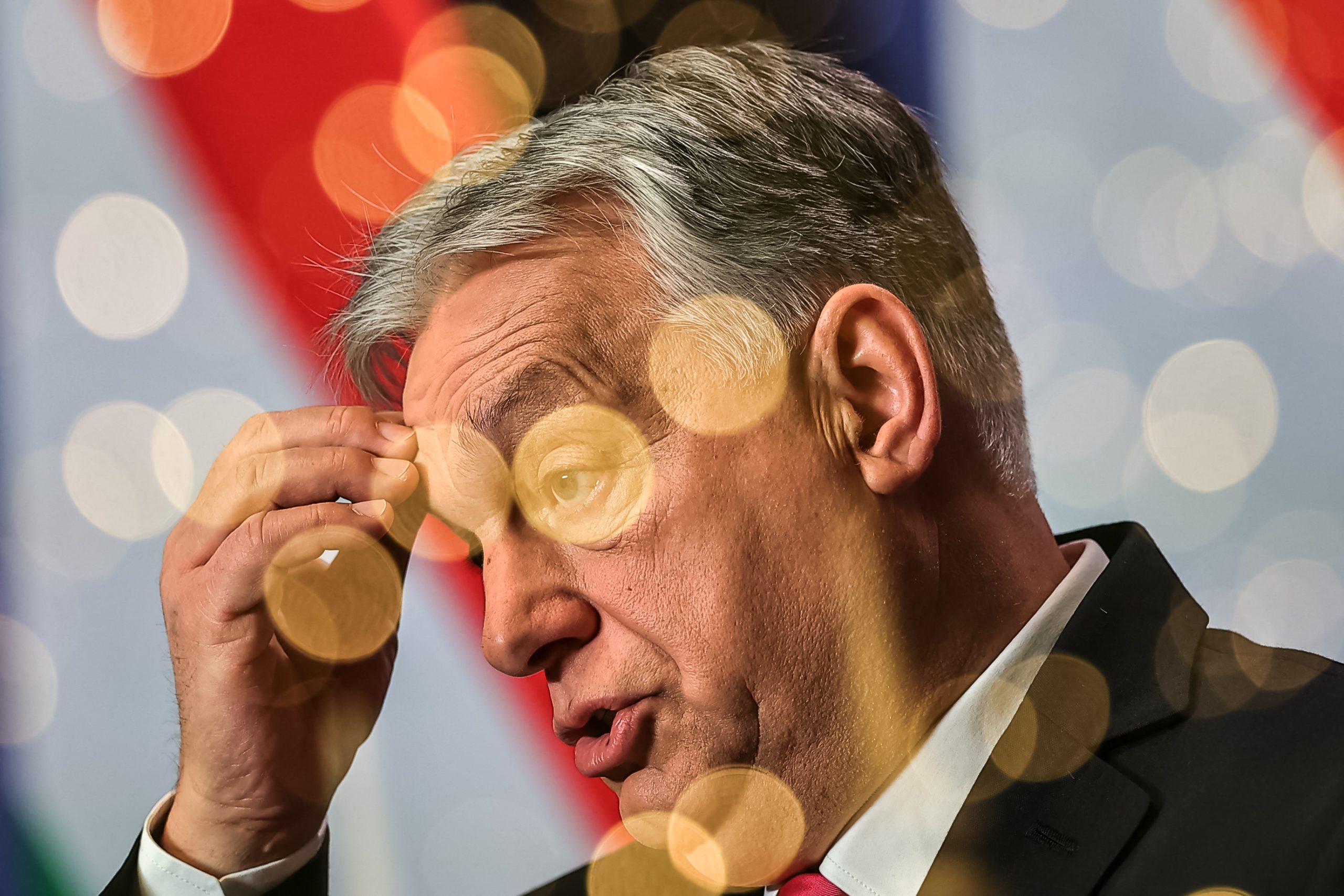 Il primo ministro Viktor Orbán alla conferenza annuale a Budapest (Ipa/Fotogramma)