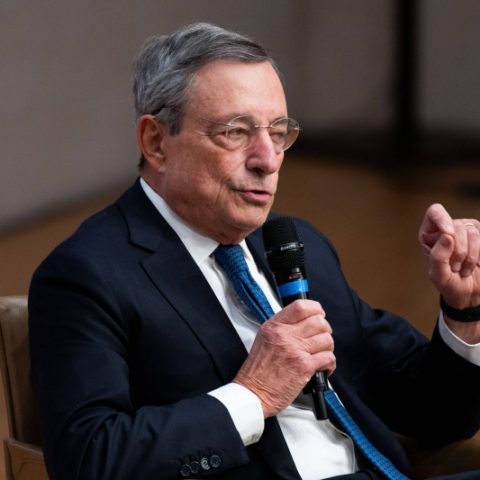 Parigi, Mario Draghi a una tavola rotonda sul futuro della competitività europea al College de France