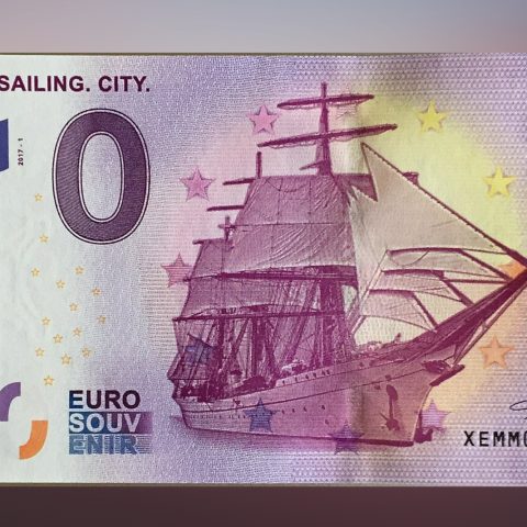 Banconota 0 euro kiel nave gorch fock