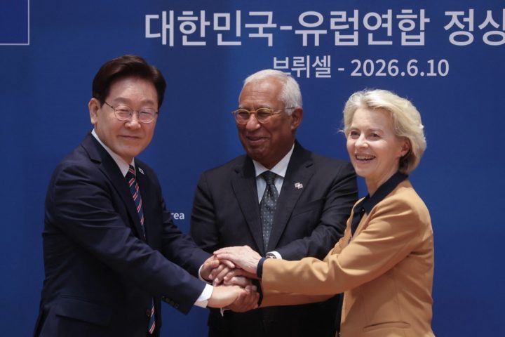 Lee Jae Myung antonio costa ursula von der leyen afp
