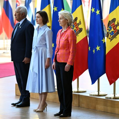 Antonio Costa, Maia Sandu, e Ursula von der Leyen