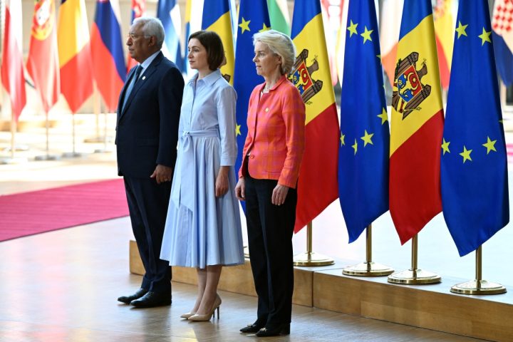 Antonio Costa, Maia Sandu, e Ursula von der Leyen