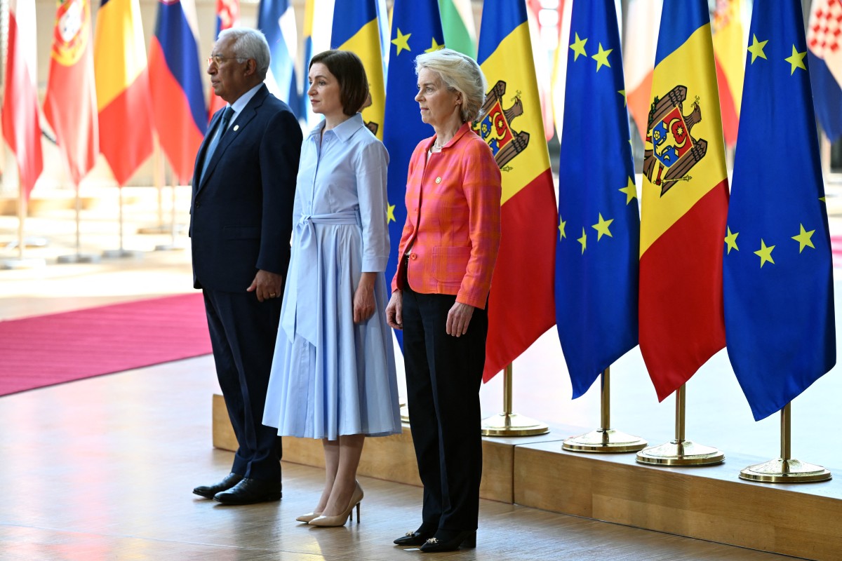 Antonio Costa, Maia Sandu, e Ursula von der Leyen