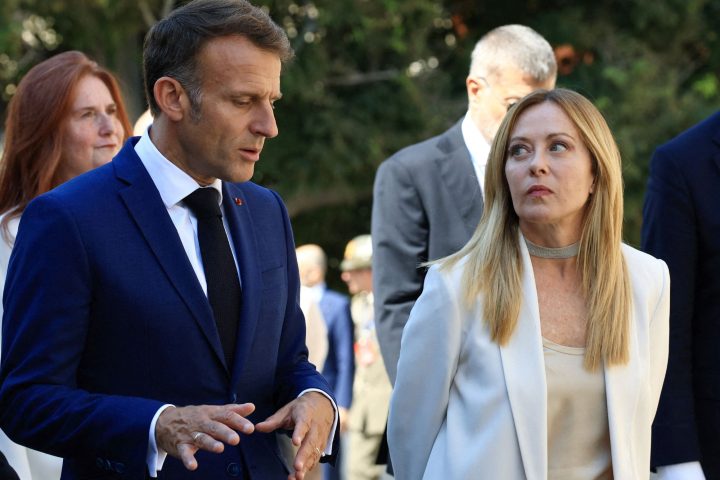 Macron emmanuel meloni giorgia vertice italia francia