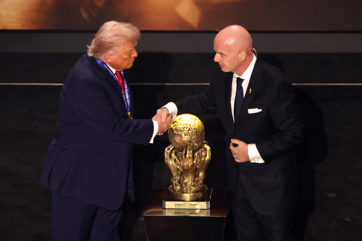 Donald Trump e Gianni Infantino al Fifa Peace Prize 2025