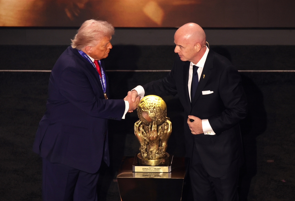 Donald Trump e Gianni Infantino al Fifa Peace Prize 2025