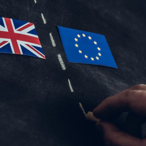 Bandiere uk eu brexit canva