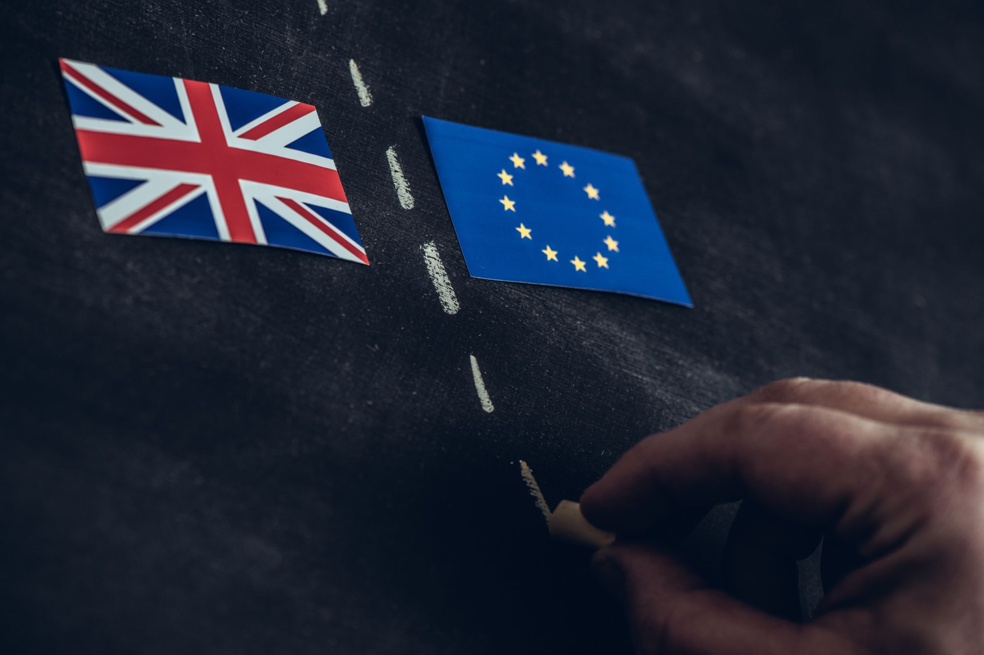 Bandiere uk eu brexit canva
