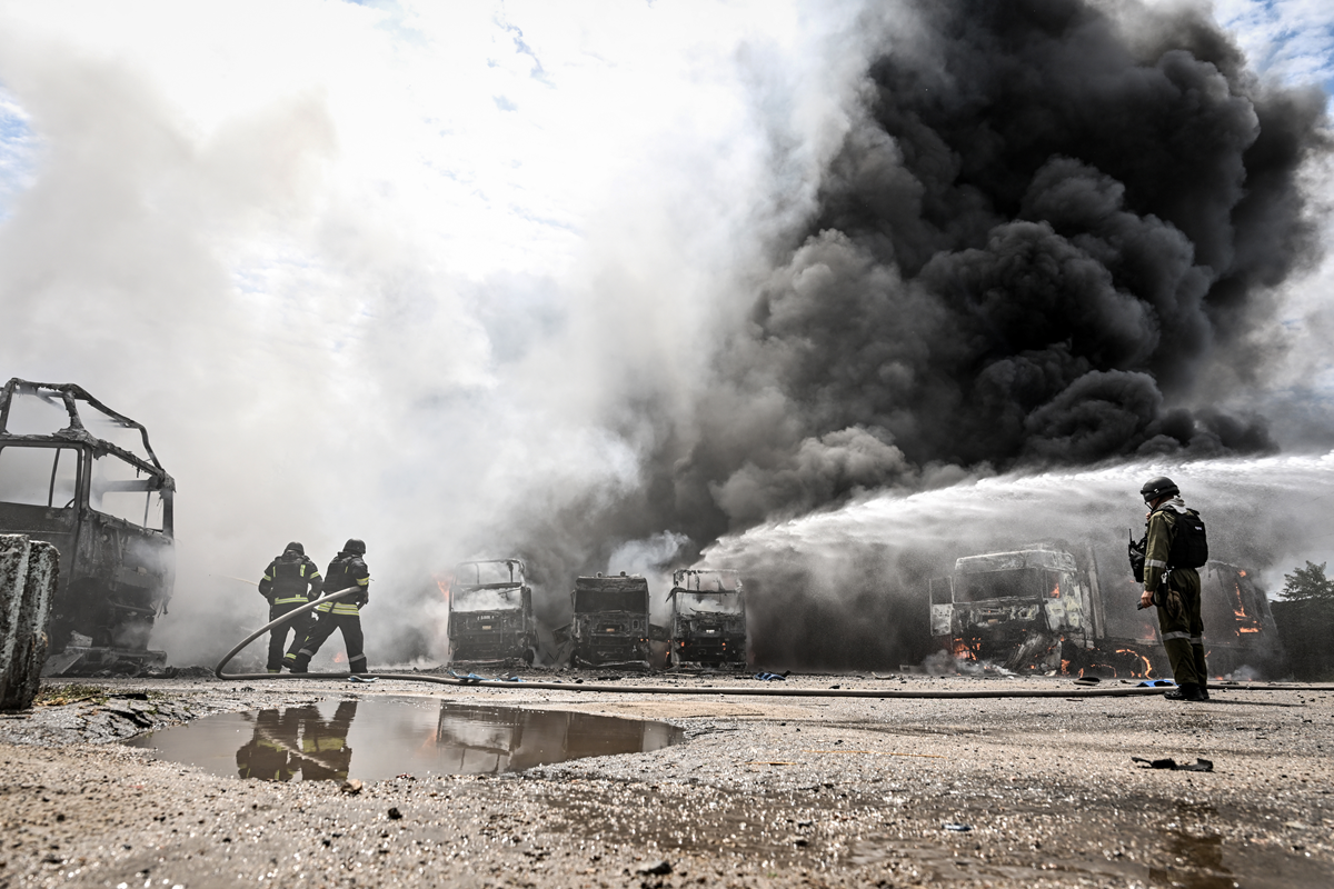 Attacco droni in Ucraina