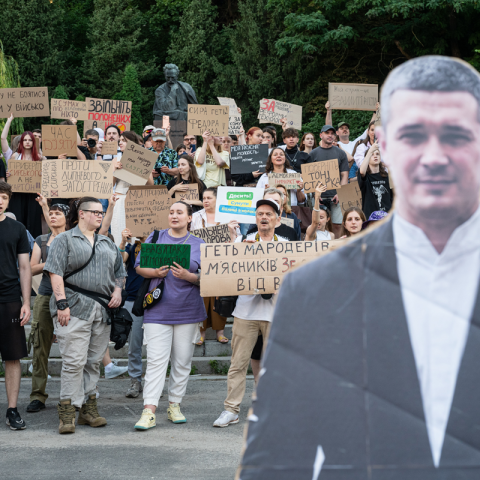 Proteste contro il licenziamento di Mykhailo Fedorov
