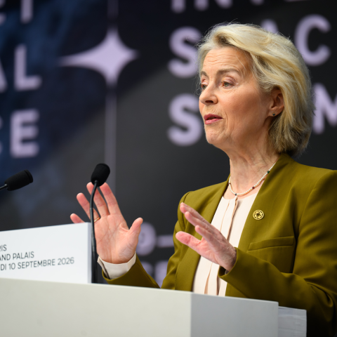 Ursula von der Leyen che parla