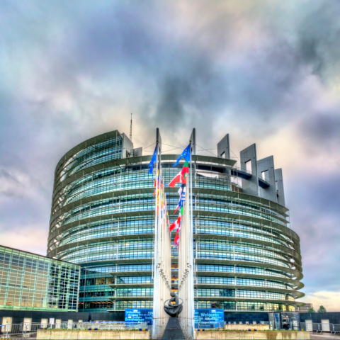 Esterno dell'Europarlamento