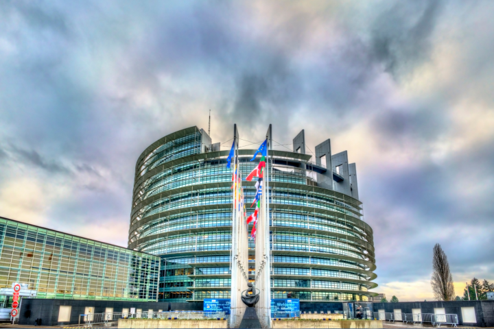 Esterno dell'Europarlamento