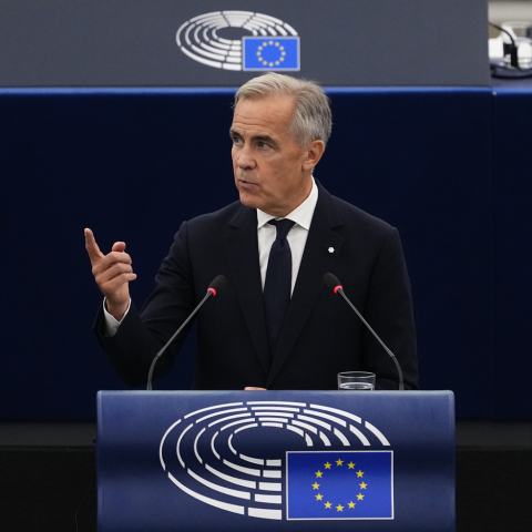 Mark Carney parla all'Europarlamento