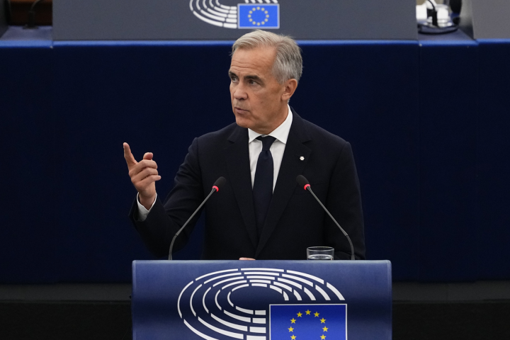 Mark Carney parla all'Europarlamento
