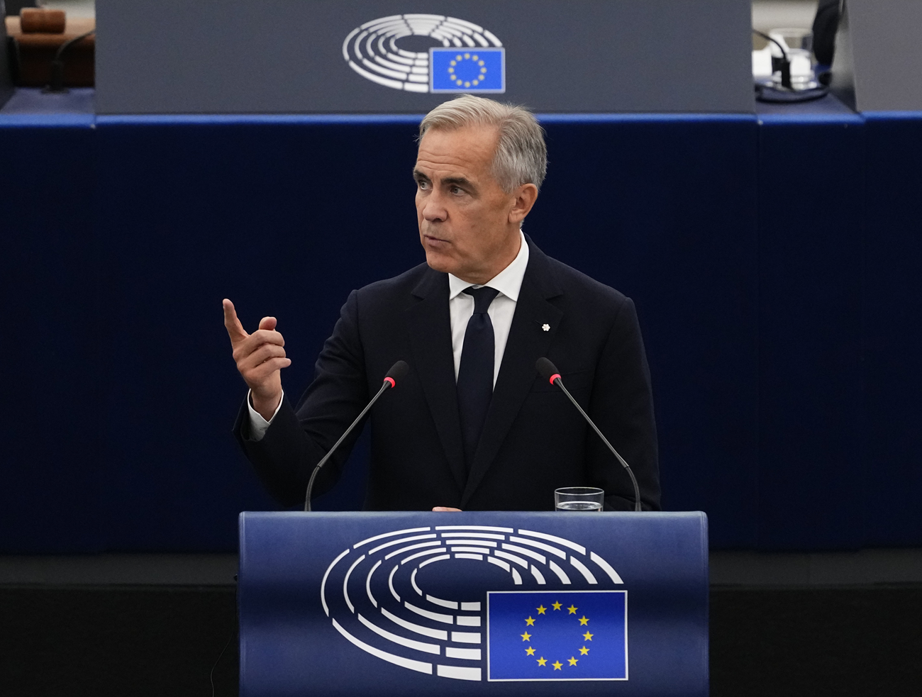Mark Carney parla all'Europarlamento