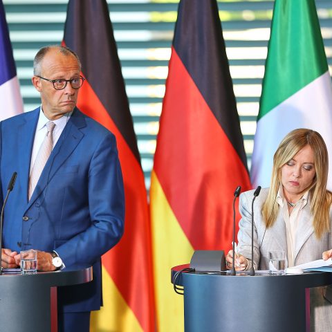 Friedrich Merz e Giorgia Meloni