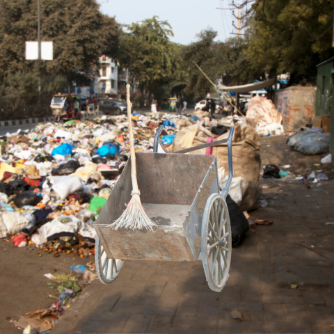 India rifiuti per le strade