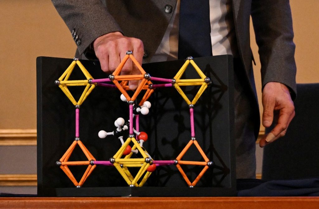 Le strutture metallo-organiche vincitrici Nobel Chimica 2025 (Afp)